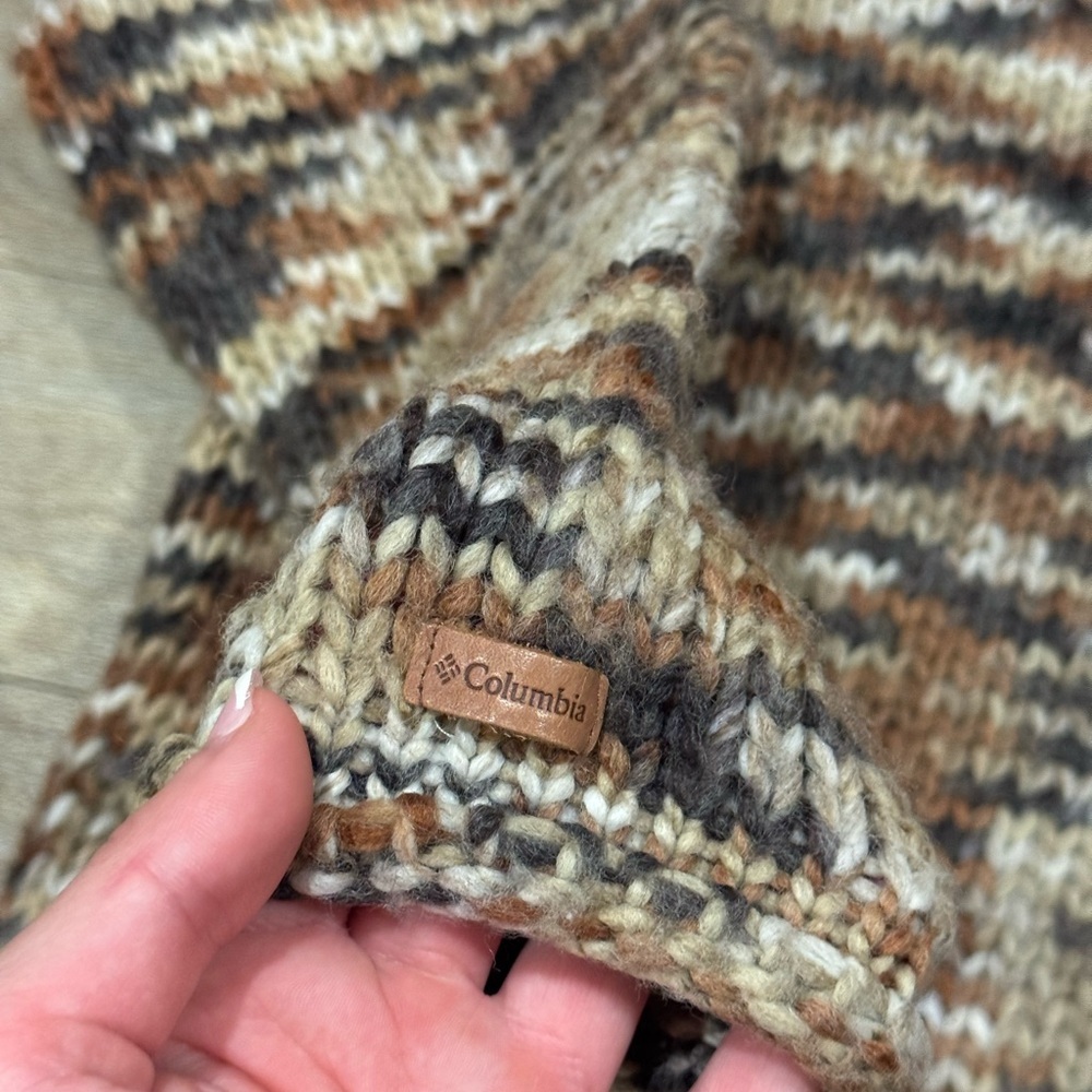 Columbia Multicolor Knit Sweater Turtleneck Wool Blend Size Large - Picture 5 of 6
